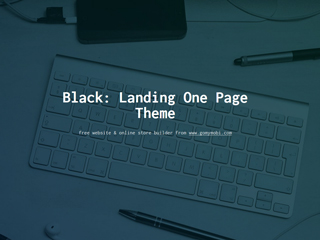 gomymobi.com - თემა: Black: Landing One-Page