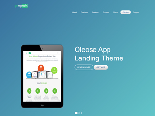 gomymobi.com - موضوع: Oleose: App Landing Page