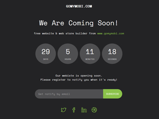 gomymobi.com - Theme: Soon: Site Countdown